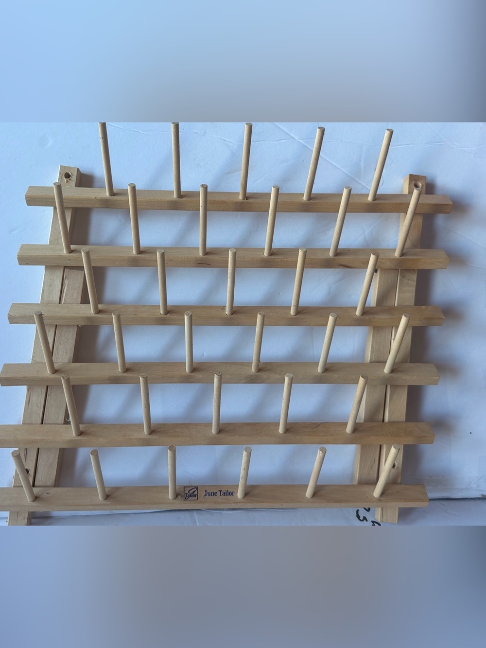Natural Wood Multi-Peg Wall Rack